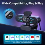 EMEET C60E Dual-Camera 4K Webcam for Streaming, Wide-Angle and Telephoto Cameras, Max 11X Hybrid Zoom & PDAF Autofocus, Remote Control, RGB Lighting, 2 Mics, Ideal for Livestreaming and Online Meeting - Image 9