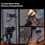 K&F CONCEPT 9.8" Magic Arm Clamp Kit with 1/4" & 3/8" Thread Screw 360° Ball Heads Articulating Magic Arm Camera Mount for Monitor, Flash, LED Light, Microphone, Camera Cage, Action Camera - Image 7