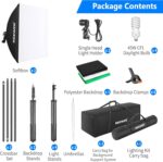 NEEWER Photography Lighting kit with Backdrops, 8.5x10ft Backdrop Stands, UL Certified 5700K 800W Equivalent 24W LED Umbrella Softbox Continuous Lighting, Photo Studio Equipment for Photo Video Shoot - Image 9