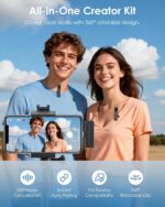 Wireless Mini Microphone for iPhone, iPad, Android, 2 Pack Lavalier Mic with 360° Rotatable Clip, Plug and Play Noise Reduction USB-C Mic for Video Recording YouTube TikTok Podcast Content Creators - Image 3