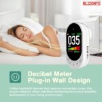 Decibel Meter Plug-in Wall, 3-in-1 Noise Detector(Noise,Temp and Humidity) with Fast/Slow Refresh Rate, MAX/MIN and Data Hold, 30–130 dBA Decibel Range for Rentals, Home, Classroom, Library - Image 4