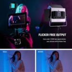NEEWER Upgraded 660 PRO II RGB LED Video Light with App Control & Tripod Stand Kit, 2 Pack 50W/1% Min Dimming/CRI97+/3200-5600K for Game Streaming YouTube Studio, Bluetooth - Image 6