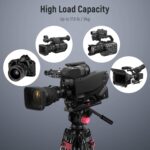 NEEWER 79"/200cm Video Tripod, Heavy Duty Aluminum Alloy Camera Tripod Stand with 360° Fluid Drag Head, QR Plate Compatible with Canon Nikon Sony and Other DSLR Camera Camcorder, Load Up to 17.6lb/8kg - Image 8