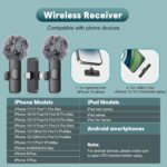MAYBESTA Wireless Mini Microphone for iPhone, Android Phone - 2 Pack Lavalier Lapel Mic for Audio Video Recording - Clip on Content Creator Microphones for YouTube Tiktok Podcast Vlogging - Image 3