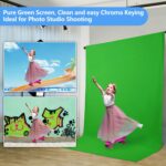 HEMMOTOP Green Screen Backdrop, 5x7 ft Photography Chroma Key Greenscreen Background Sheet for Background Removal, Zoom Meeting, Photo Video Studio, Live Streaming, Video Recording (Backdrop only) - Image 5