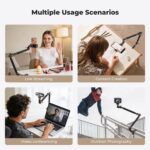 K&F CONCEPT 22" Magic Arm Clamp Kit, Overhead Desk Camera Mount, Long Articulating Friction Boom Arm for Phone, Action Camera, LED Light, Microphone - Image 7