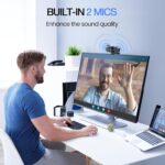 EMEET C960 1080P Webcam with Microphone, 2 Mics, 90° FOV, USB Type-A & A-to-C Adapter, Fixed Focus, Plug&Play Computer Camera for Zoom/Teams/Facetime/YouTube/Google Meet/Switch 2 Camera, 2025 Version - Image 4
