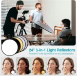 EMART 8.5 x 10 ft Backdrop Support System, Professional Photography Lighting Kit with 5500K 50W LED, 6 * 9ft Backdrop *3, Reflector,Umbrellas&Softbox Lighting Kit for Studio, Portrait, Video Shooting - Image 8