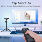EMEET C60E Dual-Camera 4K Webcam for Streaming, Wide-Angle and Telephoto Cameras, Max 11X Hybrid Zoom & PDAF Autofocus, Remote Control, RGB Lighting, 2 Mics, Ideal for Livestreaming and Online Meeting - Image 6