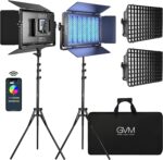 GVM 1500D RGB LED Video Light with Softbox, 75W Video Lighting Kit with Bluetooth Control, Led Panel Light for Photography, YouTube Studio, Video Shooting,18 Scene Mode, 2 Packs - Image 2