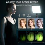 2-Pack LED Video Light Kit, NiceVeedi Studio Light, 2800-6500K Dimmable Photography Lighting Kit with Tripod Stand&Phone Holder, 73" Stream Light for Video Recording, Game Streaming, YouTube - Image 4