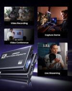 4K HDMI Capture Card for Streaming, 1080P 60FPS USB 3.0/Type-C Game Video Capture Card with 4K HDMI Loop-Out, Includes 2pcs HDMI Cables & USB Cable, Works for PS5/PS4/Switch/Xbox/PC/Camera/OBS (Black) - Image 9
