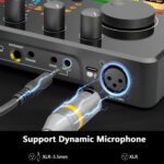 Podcast Equipment Bundle for 4, All-in-One Audio Mixer with Dynamic Micophones Noise Reduction for Live Streaming/Recording/Singing，PC,Smartphone，TikTok M100 3rd - Image 5