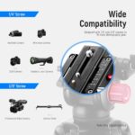 NEEWER 79"/200cm Video Tripod, Heavy Duty Aluminum Alloy Camera Tripod Stand with 360° Fluid Drag Head, QR Plate Compatible with Canon Nikon Sony and Other DSLR Camera Camcorder, Load Up to 17.6lb/8kg - Image 9