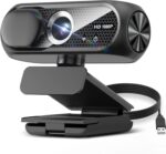 1080P HD Webcam with Microphone, Noise Cancellation, Privacy Cover, Wide-Angle Lens, Auto Light Correction, Plug & Play USB Webcam for Laptop, Desktop, PC, Mac, Zoom, Skype, Streaming (Black) - Image 2