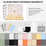 Yoocheese Photo Backdrop for Product Photography - Tabletop Backdrop Kit with 20 Background Patterns & Shadow Props for Food, Jewelry, Cosmetics, Skincare & Small Products - 16.5x11.7 Inch - Image 3