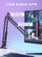 InnoGear Boom Arm Microphone Mic Stand for Blue Yeti HyperX QuadCast SoloCast Snowball Fifine Shure SM7B and Other Mic, Black - Image 8