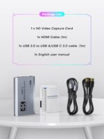 XIIXMASK Video Capture Card, USB 3.0 Capture Card 4K HDMI Loop-Out, 4K 60FPS/1080P 240FPS Video Game Capture for Works for PS5/Camera/PC/Streaming - Image 7