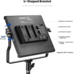 NEEWER 2 Pack Bi Color 660 LED Video Light and Stand Kit: (2) 3200-5600K CRI 96+ Dimmable Light with U Bracket and Barndoor, (2) 75 inches Light Stand for Studio Photography, Video Recording (Black) - Image 6