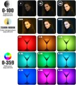 ULANZI VL49 RGB Video Lights, LED Camera Light 360° Full Color Portable Photography Lighting w 3 Cold Shoe, 2000mAh Rechargeable CRI 95+ 2500-9000K Dimmable Panel Lamp Support Magnetic Attraction - Image 4
