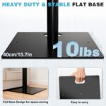 Pipe and Drape Backdrop Stand, 8x10ft Heavy Duty Backdrop Stand with Metal Base, Adjustable Height & Width, Black Background Holder for Wedding Photography Birthday Party Baby Shower Decor - Image 4