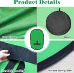 Green Screen Backdrop, 58in Portable Green Screen Chair with Stand Double Sided Foldable Green Background, Chroma Key, for Photography Streaming Gaming Photo Zoom Video Chats and Meeting - Image 4