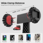 Zeadio Universal Phone Tripod Mount, Cell Phone Holder Clamp with Dual Rotatable Cold Shoe, 360° Rotation & 180° Tilt for Camera Hot Shoe, Vlogging, Video Recording - Image 3