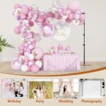 EMART Backdrop Stand, 8.5ft Height 10ft Width Adjustable Photography Background Support Poles with Heavy Duty Flat Base, Photo Metal Steel Pipe and Drape Frame Kit for Parties Birthday Wedding - Black - Image 9