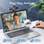 EMEET NOVA 4K Webcam for PC - Ultra 4K HD, PDAF Autofocus, Dual Omnidirectional Mics, 73° FOV, Auto Light Correction, USB-A, Privacy Cover, Ideal for High-End Business Meetings&Live Streaming - Image 6