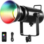 NEEWER CB200C 200W RGBWW COB LED Video Light, APP/2.4G 360° Color 2500K-7500K (Duv±0.0003) 23000lux/m Bowens Metal Shell Silent Continuous Output Lighting TLCI/CRI97+ for Photography Video Recording - Image 2