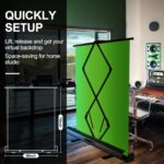 EMART Upgrade Green Screen, 58x74in Collapsible Chroma Key Panel for Background Removal, Portable & Retractable Wrinkle-Resistant Backdrop with Stand for Streaming, Photographic Studio, TikTok - Image 3