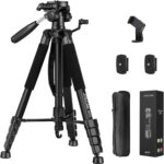 JOILCAN Tripod Camera Tripods, 74" Tripod for Camera Phone Video Recording, Heavy Duty Cameras Tripod Stand, Professional Travel DSLR Tripods Compatible with Canon iPhone, Max Load 15 LB - Image 2