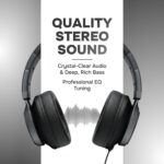 ARTIX Over Ear Headphones Wired with Microphone and Volume Control, Foldable Noise Isolating Headset with Deep Bass for School, Laptop, Computer, Chromebook, Tablet, Travel (3.5mm Jack) - Image 3