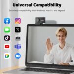 Acer 4K Webcam for PC/Mac with All-Metal Unibody Sculpted, Sony 1/2" Sensor, PDAF, 2 Noise Reduction Mics, Privacy Cover for Switch 2/Zoom/Teams/Facetime/YouTube/Google Meet - Image 7