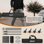 EMART Backdrop Stand, 8.5ft Height 10ft Width Adjustable Photography Background Support Poles with Heavy Duty Flat Base, Photo Metal Steel Pipe and Drape Frame Kit for Parties Birthday Wedding - Black - Image 6