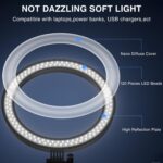 Desk Ring Light with Stand - 10.5'' Desktop Ring Light with Phone Holder for Video Recording, Circle Light for Computer Zoom Meeting Video Conference Lighting Video Calls Podcast Streaming - Image 11
