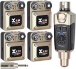 Xvive U45R4 Wireless in Ear Monitor System 5.8ghz IEM System 1 Transmitter and 4 Bodypack Receiver for Studio, Band Rehearsal, Live Performance, Channel Scan Mode - Image 2