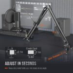FIFINE Studio Condenser USB Microphone Computer PC Microphone Kit with Adjustable Boom Arm Stand Shock Mount for Instruments Voice Overs Recording Podcasting YouTube Vocal Gaming Streaming-T669 - Image 8