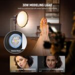 NEEWER Q6 600Ws 2.4G TTL Outdoor Studio Flash App Control, Compatible with Godox, 1/1-1/512, 1/8000 HSS 3000mAh Strobe Light, 30W Bi Color LED Modeling Lamp/400 Full Power Flash/0.01-0.9s Recycle - Image 9