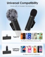 Wireless Mini Microphone for iPhone, iPad, Android, 2 Pack Lavalier Mic with 360° Rotatable Clip, Plug and Play Noise Reduction USB-C Mic for Video Recording YouTube TikTok Podcast Content Creators - Image 9