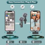 MAYBESTA Wireless Mini Microphone for iPhone, Android Phone - 2 Pack Lavalier Lapel Mic for Audio Video Recording - Clip on Content Creator Microphones for YouTube Tiktok Podcast Vlogging - Image 6