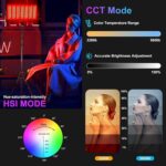 GVM 1500D RGB LED Video Light with Softbox, 75W Video Lighting Kit with Bluetooth Control, Led Panel Light for Photography, YouTube Studio, Video Shooting,18 Scene Mode, 2 Packs - Image 6