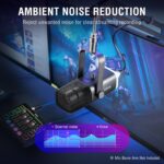 FIFINE Gaming Audio Mixer Bundle with Computer Streaming Microphone, 4-Channel RGB Mixer Set with XLR Interface, 48V Phantom Power, Dynamic Mic with Mute Button for Game Voice Podcast YouTube(SC3+AM8) - Image 9