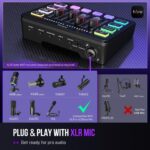 FIFINE Gaming Audio Mixer, Streaming RGB PC Mixer with XLR Microphone Interface, Individual Control, Volume Fader, Mute Button, 48V Phantom Power, for Podcast/Recording/Vocal/Game Voice-AmpliGame SC3 - Image 9