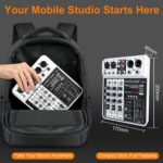 Professional 4-Channel DJ Audio Mixer, Bluetooth Sound Board with USB MP3 Input & 48V Phantom Power for Karaoke, Podcasting, Live Streaming & Home Recording, Fathers Day Dad Gifts for Husband Men - Image 5