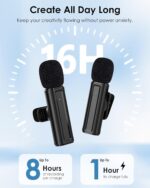 Wireless Mini Microphone for iPhone, iPad, Android, 2 Pack Lavalier Mic with 360° Rotatable Clip, Plug and Play Noise Reduction USB-C Mic for Video Recording YouTube TikTok Podcast Content Creators - Image 6