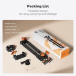 K&F CONCEPT 22" Magic Arm Clamp Kit, Overhead Desk Camera Mount, Long Articulating Friction Boom Arm for Phone, Action Camera, LED Light, Microphone - Image 9
