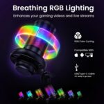 Webcam Streaming Kit with USB RGB Microphone & LED Light – 1080P 30FPS Streaming Camera Bundle for Twitch, YouTube, Podcasting, WFH – PC & Mac Compatible (Not for PS5 Alone) - Image 5