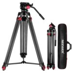 NEEWER 79"/200cm Video Tripod, Heavy Duty Aluminum Alloy Camera Tripod Stand with 360° Fluid Drag Head, QR Plate Compatible with Canon Nikon Sony and Other DSLR Camera Camcorder, Load Up to 17.6lb/8kg - Image 2