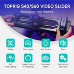 Accsoon Toprig Motorized Camera Slider, Wireless DSLR Video Slider with Button/APP Control, Time-Lapse/Loop Mode, Speed Knob, 120° Panoramic Shooting, Compatible with GoPro, Camera-24inch Video Slider - Image 3
